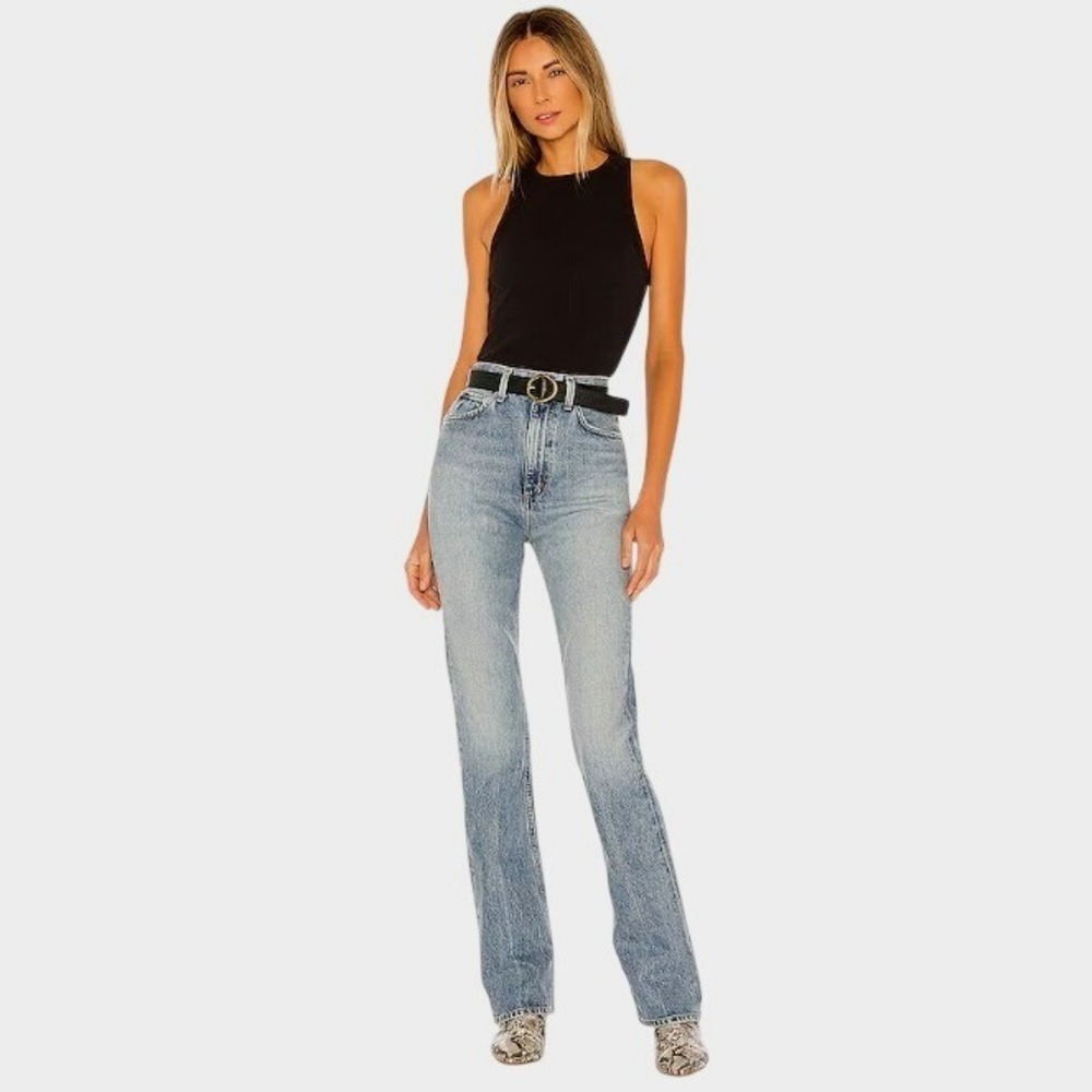 Agolde Vintage High Rise Flare 100% Cotton Jeans In Clamour Sz 26